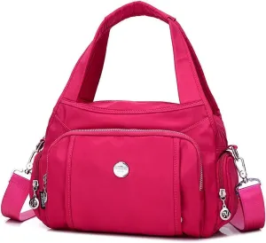 Crossbody Bag for Women Waterproof Handbag Multi-Pocket Nylon Travel Shoulder Purse