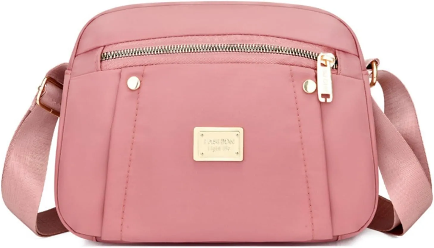 Crossbody Bag for Women, Waterproof Nylon Shoulder Bag with Pockets Adjustable Strap Small Purse Handbag for Ladies