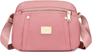 Crossbody Bag for Women, Waterproof Nylon Shoulder Bag with Pockets Adjustable Strap Small Purse Handbag for Ladies