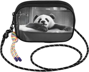 Crossbody Bag Panda Bathtub Funny for Women Cell Phone Purses Women's Small Shoulder Handbags Wallet Purse with Strap