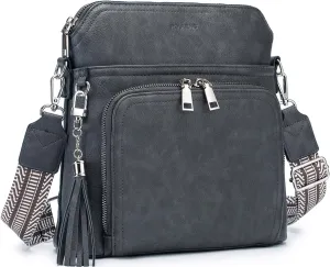 Crossbody Purse for Women,Lightweight Medium Crossbody Bag Soft Leather Women's Shoulder Handbags with Tassel