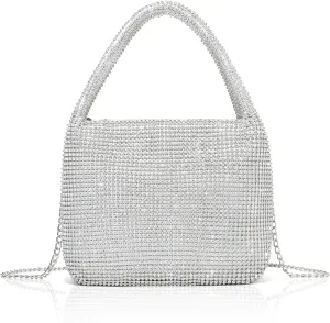 Crystals Sparkly Rhinestone Clutch Crossbody Purse - Evening Bags For Women for Weddings, Proms, and Parties