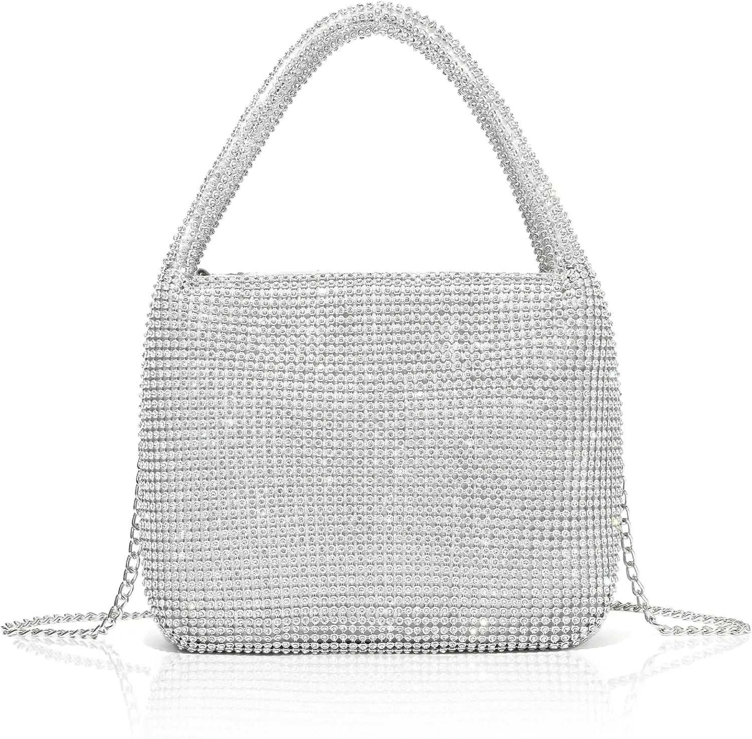 Crystals Sparkly Rhinestone Clutch Crossbody Purse - Evening Bags For Women for Weddings, Proms, and Parties