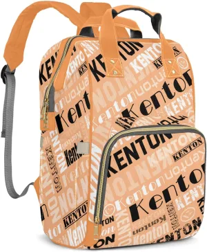 Custom Diaper Bag Backpack for Moms with Name - Personalized NameNursing Bag Insulated Pockets and Casual Daypack Travel Bag for Girls, 16 inches, Orange