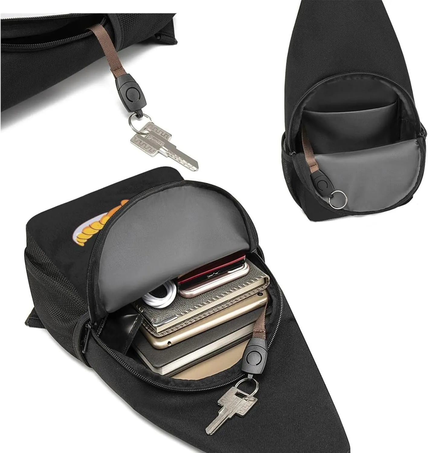 Cute Gecko Lizard Drinking Unisex Chest Bag Lightweight Crossbody Shoulder Bag Travel Pocket