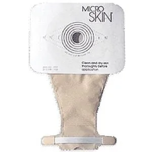 Cymed 81520W 7 inch Colostomy Cut-to-fit Pouch with MicroSkin Adhesive Barrier, Charcoal Filter, Pediatric Size - Cut up to 1(3/4) inch (45 mm), MicroDerm thin washer, Transparent, Box of 10 pouches