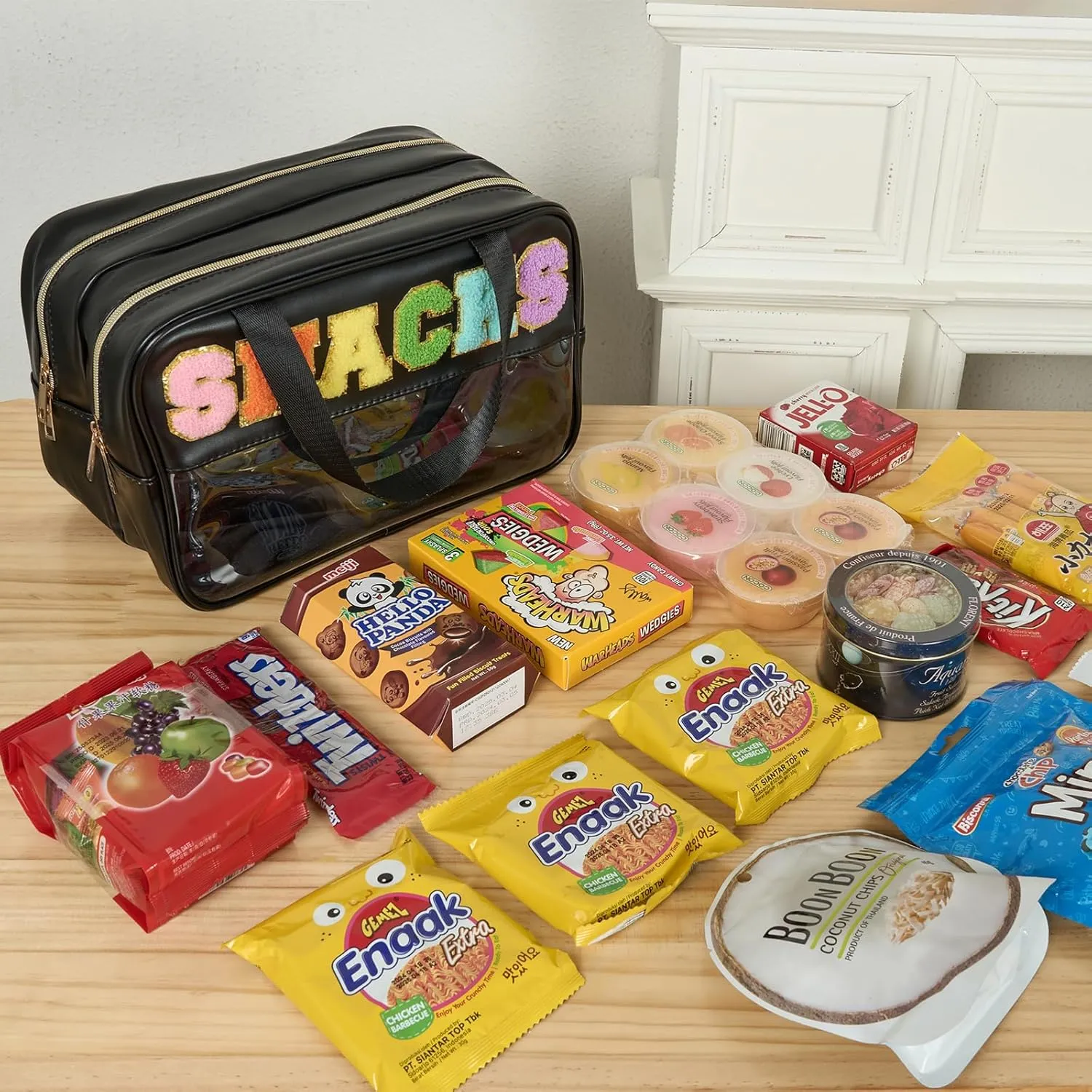 Dance Bag - Clear Makeup Bag, Varsity Letter Pouch, Dance Competition Accessories, Travel Toiletry Bag