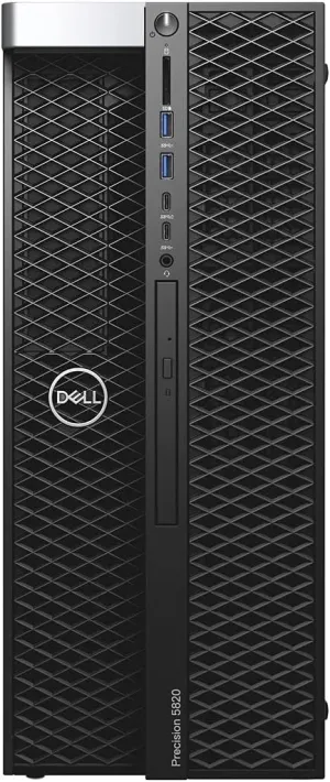 Dell Precision 5820 Workstation Desktop | Xeon W - 2235-512GB SSD Hard Drive - 16GB RAM - Nvidia RTX T1000 | 6 cores @ 4.6 GHz - 4GB GDDR6 Win 11 Pro Black (Renewed)
