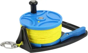 Demeras Kayak Anchor Rope Reel, Multi Purpose Proof Diving Reel 8 Strands Wire High Visibility for Cave Diving(Blue Wheel)
