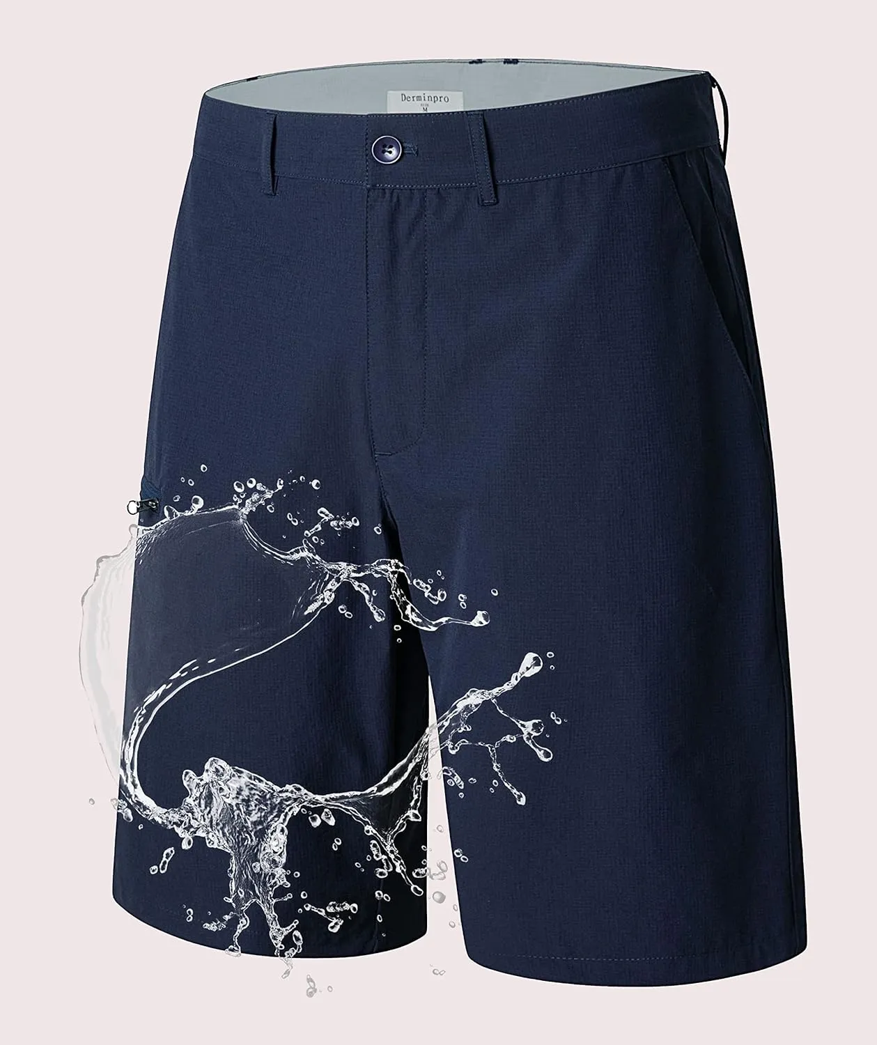 Derminpro Men's Quick Dry Stretch Water Resistant Golf Hiking Shorts with Multi Pockets
