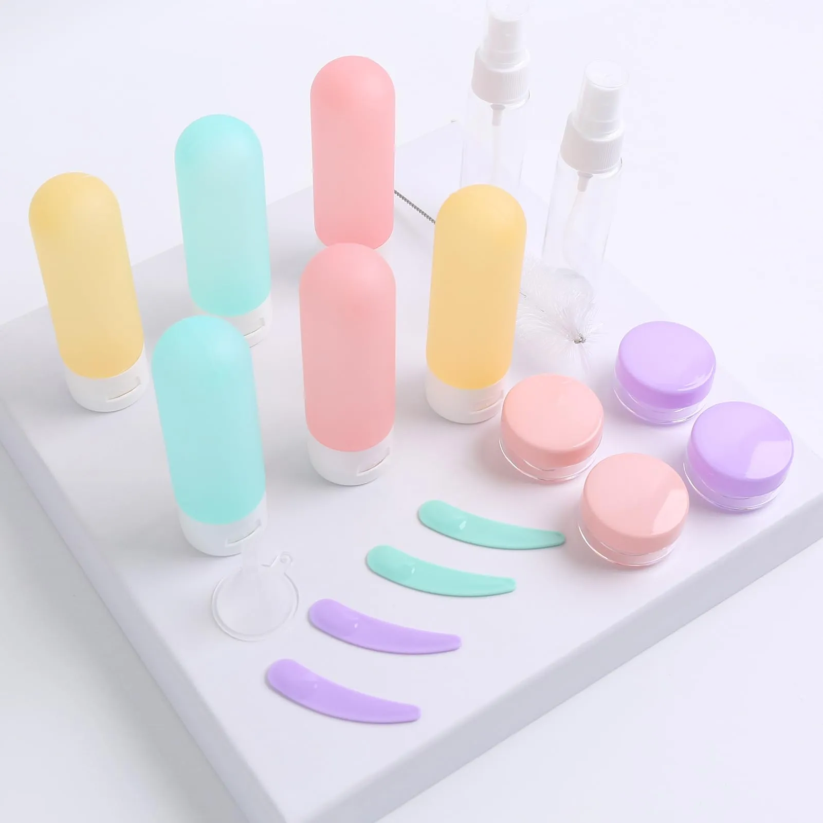 DEWSENSI 20 Pack Travel Bottles Set for Toiletries TSA Approved, Leak Proof Travel Size Containers Kit Portable Refillable Travel Accessories for Shampoo Conditioner Lotion Liquids
