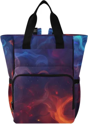 Diaper Bag Backpack - Bats Flying in Fog Large Capacity Baby Bag for Women, Multifunctional Diaper Bag for Travel