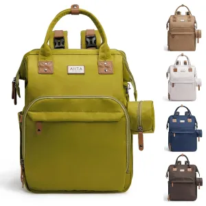 Diaper Bag Backpack, Multifunction Diaper Bag with Changing Station, Stylish Baby Bags, Large Unisex Diaper Backpack for Mom and Dad, Baby Registry Search, Portable Changing Pad – Yellow Green