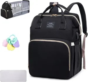 Diaper Bag with Changing Station,Baby Diaper Bag,Large Capacity,900d Excellent Oxford(Upgrade Black)