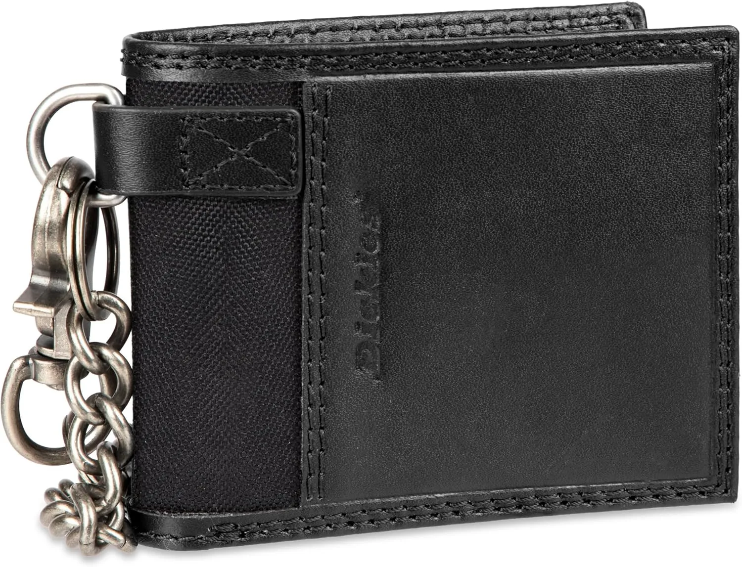 Dickies Men's Slim Everyday Leather Bifold Chain Wallet