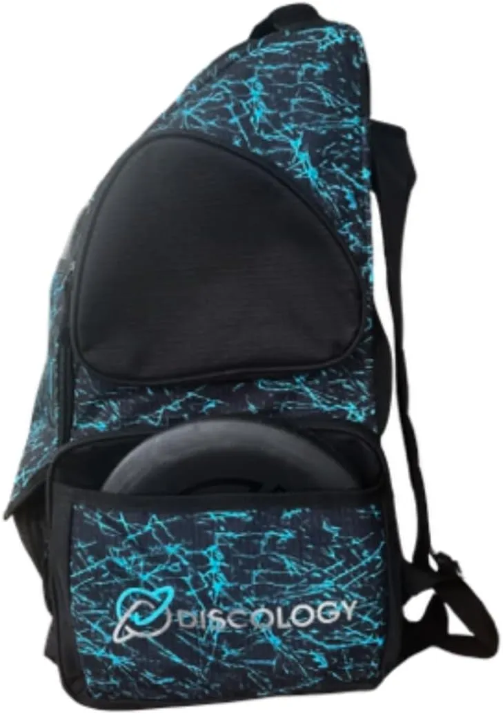 Discology Disc Golf IZZO Bag - Disc Golf Backpack - 22  Disc Capacity - Large Storage Capacity - Durable, Water and Tear Resistant - Pro Quality Built to Last - All Day Comfort on the Course