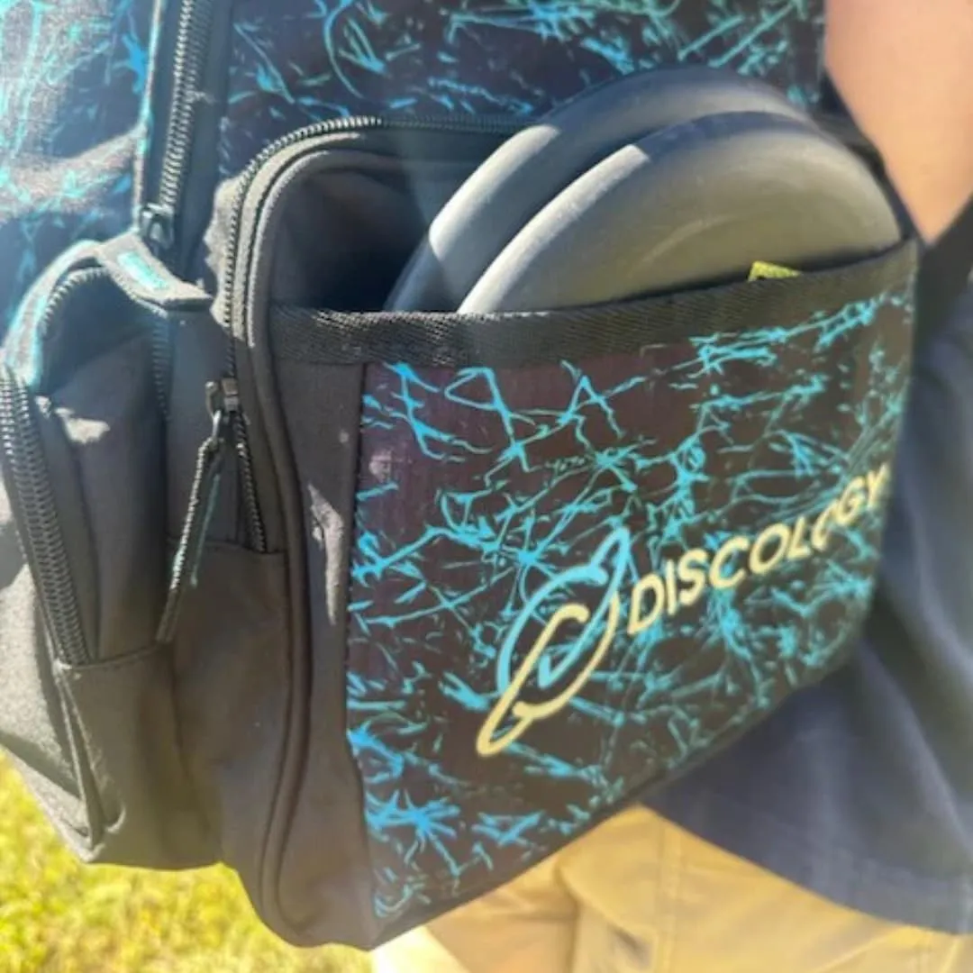 Discology Disc Golf IZZO Bag - Disc Golf Backpack - 22  Disc Capacity - Large Storage Capacity - Durable, Water and Tear Resistant - Pro Quality Built to Last - All Day Comfort on the Course