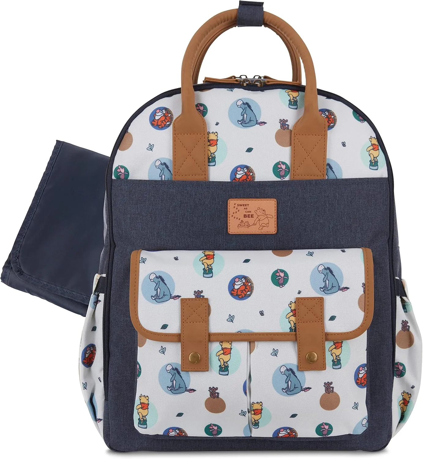 Disney Baby Diaper Bag, Winnie The Pooh Double Hnadle, Backpack