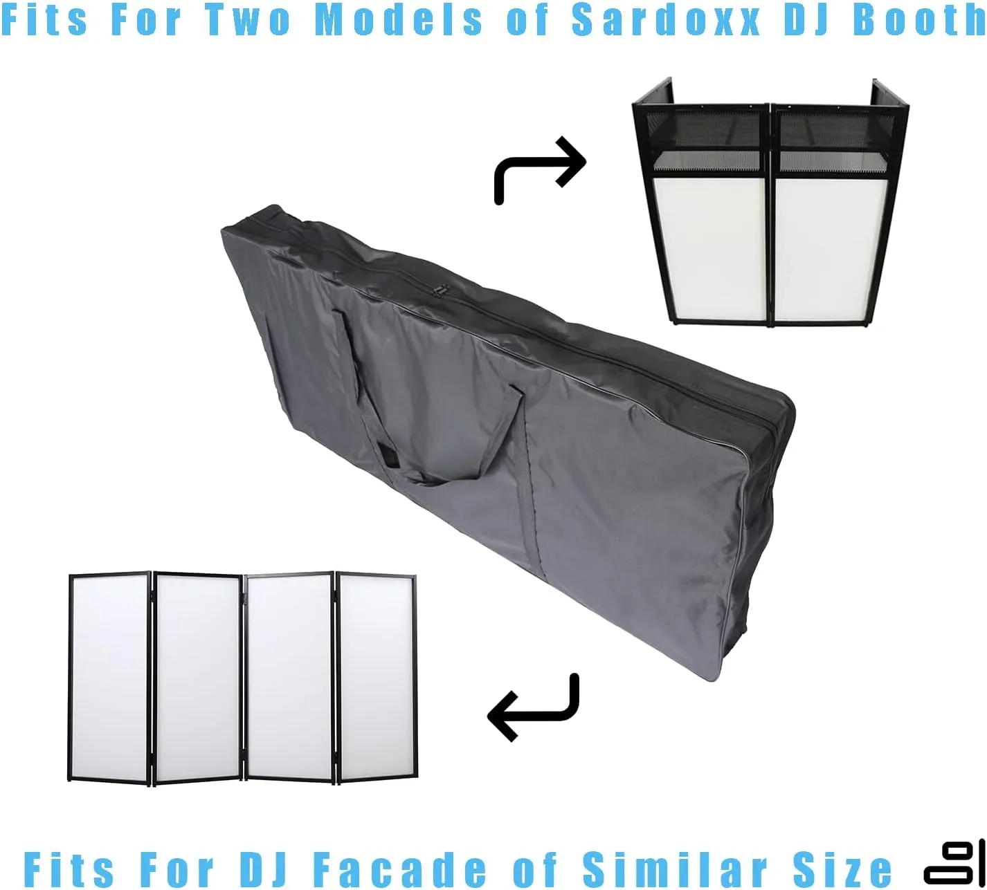 DJ Booth DJ Facade Carry Bag Travel Bag Reinforced Replacement