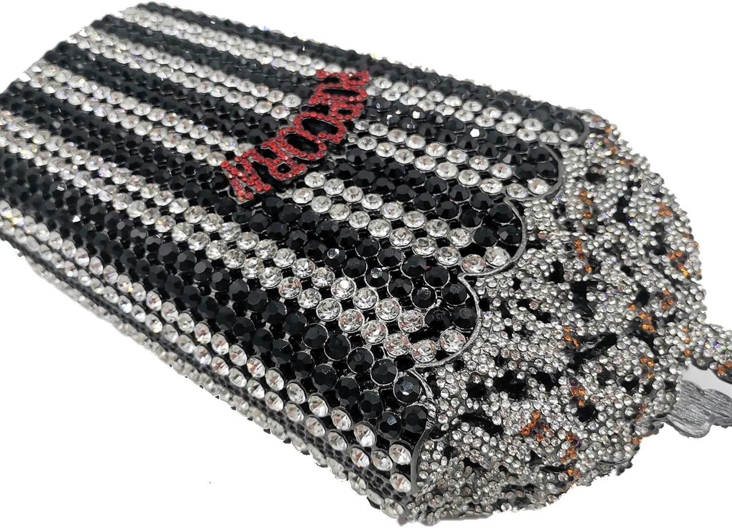 DJBM Luxury Women Rhinestone Clutch - Popcorn Evening Bag with Crystal Rhinestones for Women - Perfect for Party Nights