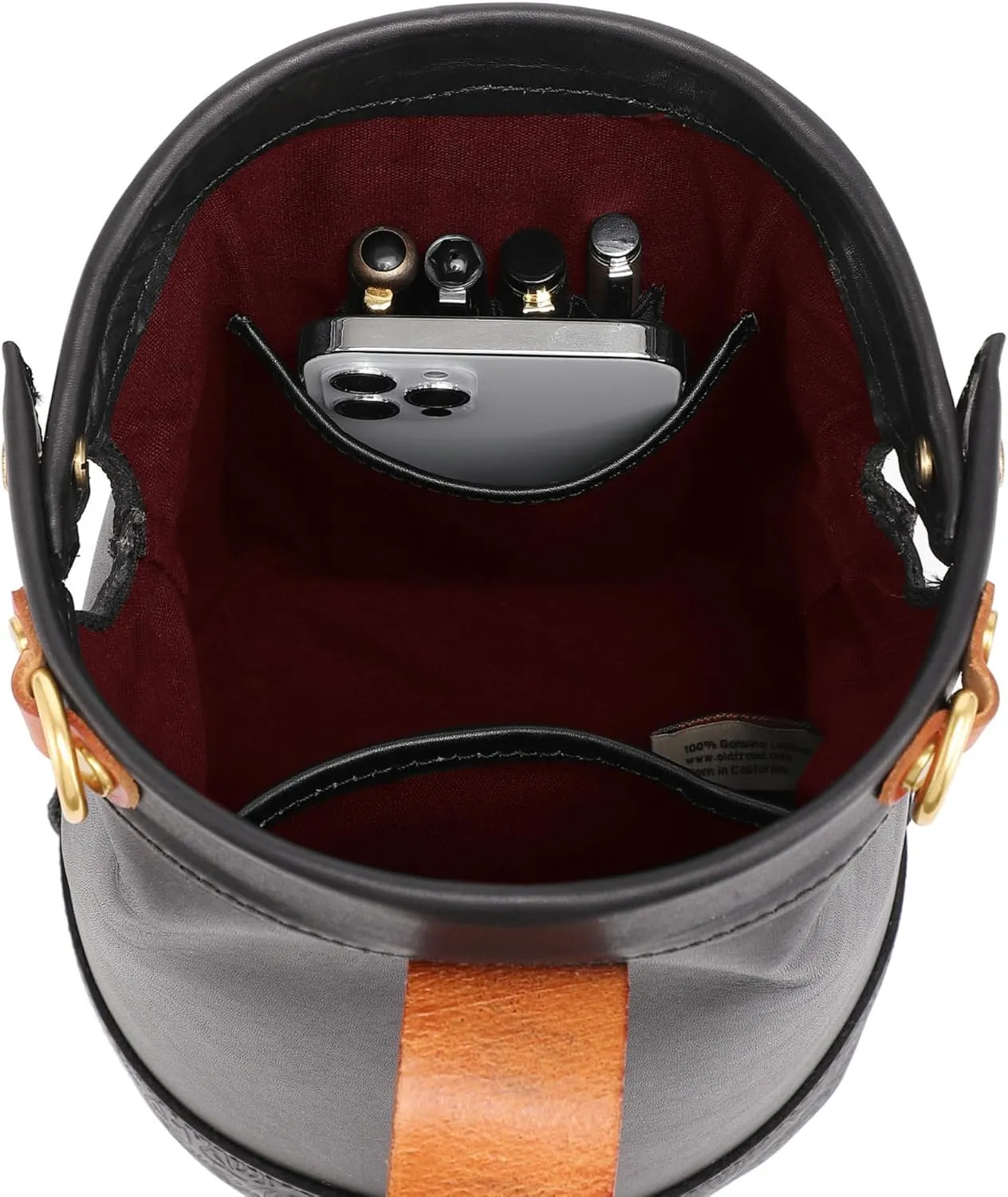 Doctor Bucket Crossbody Handbag | Luxurious and Versatile Bag for Women | Genuine Cowhide Leather