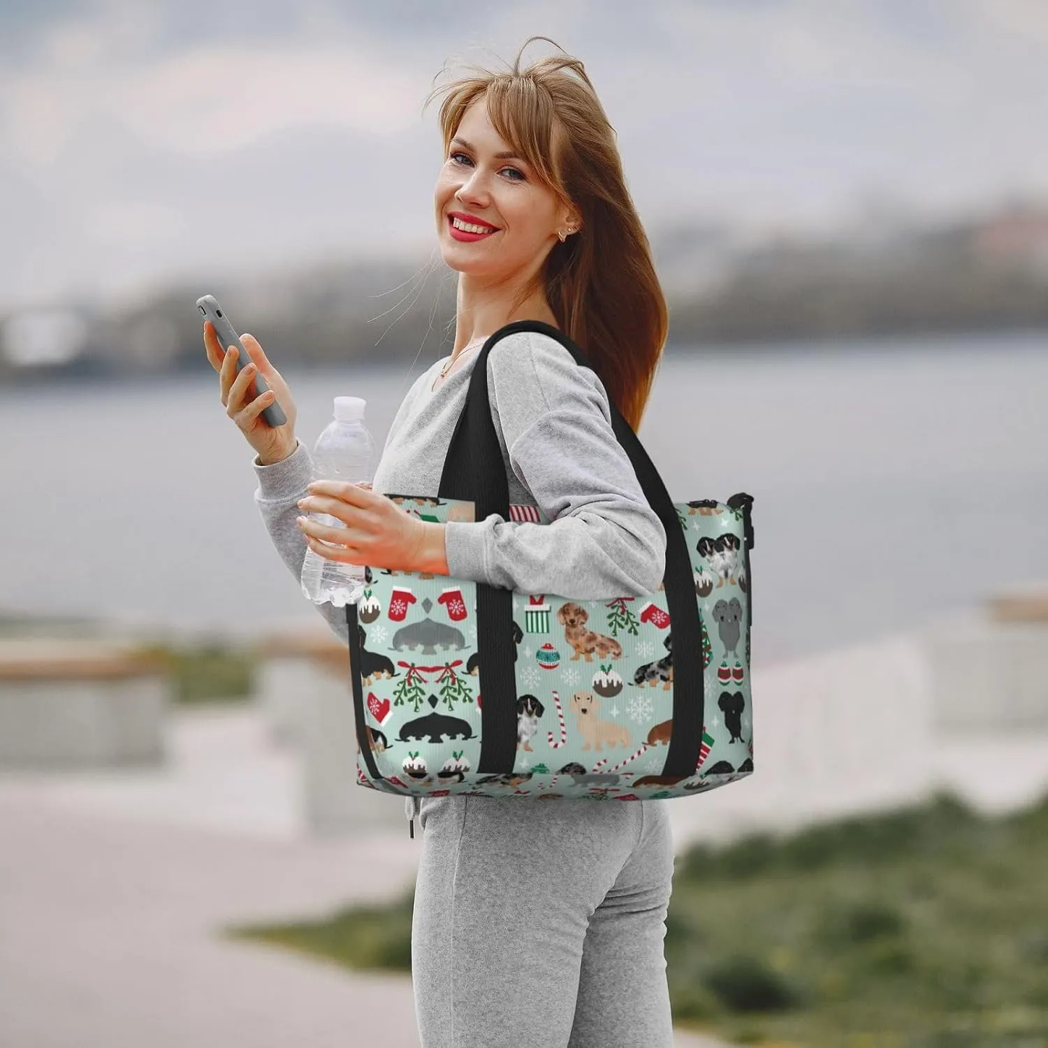 Dog Flora Travel Bags, Weekender Carry On For Women, Sports Gym Bag, Workout Duffel Bag,Overnight