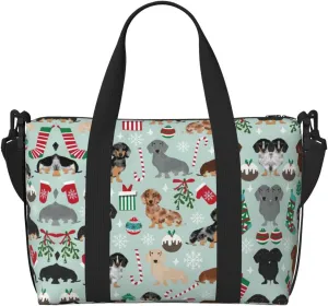 Dog Flora Travel Bags, Weekender Carry On For Women, Sports Gym Bag, Workout Duffel Bag,Overnight