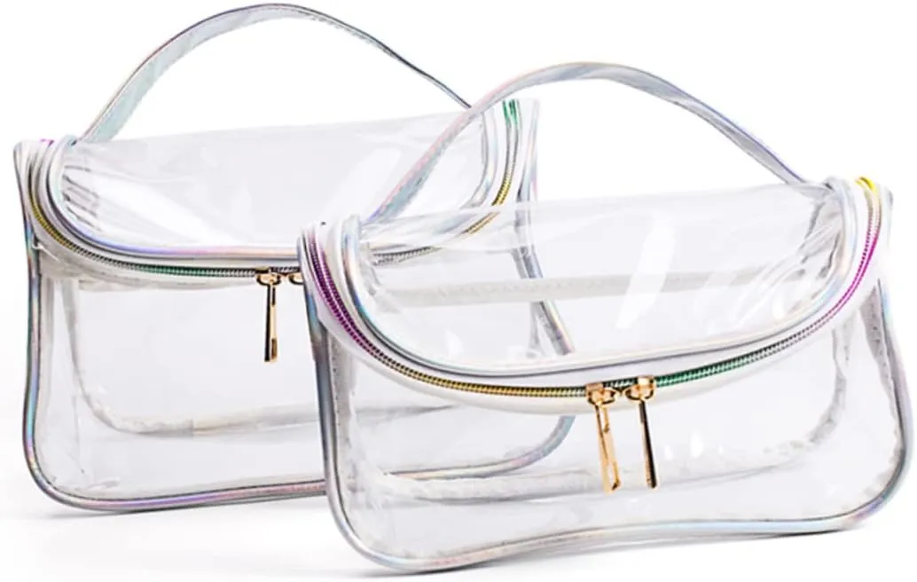 DOITOOL Cosmetic Bag Makeup Bags Makeup Case Large Clear Toiletry Bag Wash Bag Storage Bag Marbling Travel, As Shown, S