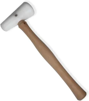 Domed Faced Nylon Hammer, Professional Hardwood Hammer Tool for Forming and Shaping Metalworking, Jewelry Making
