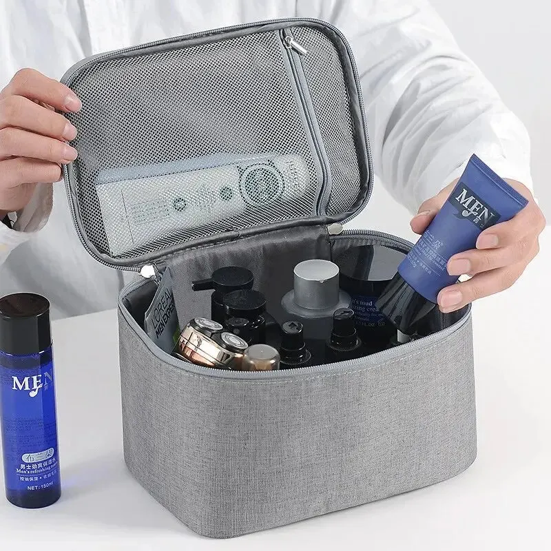 Double Layer Mens Toiletry Bag Portable and Spacious