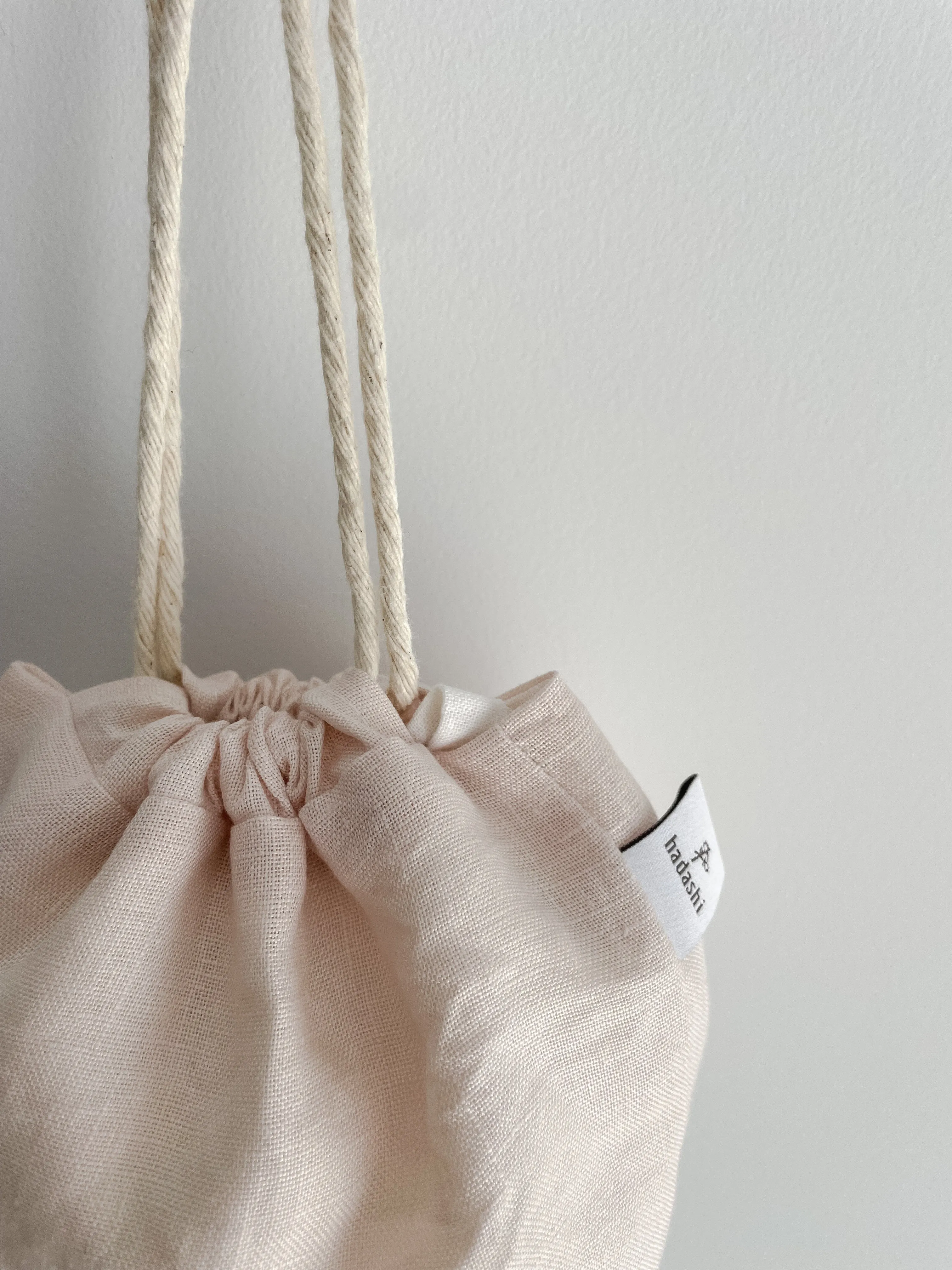 Drawstring bag: Uni - creamy pink
