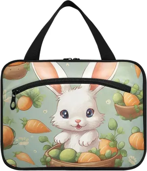 Easter Cute Rabbit Travel Toiletry Bag for Women & men Hanging Portable Toiletry Bag Large Capacity Travel Bag for Hold Cosmetics Skin Care Products Toiletries Large
