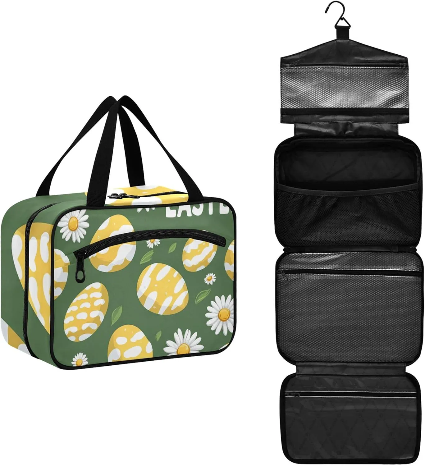 Easter Eggs Travel Toiletry Bag for Women & men Hanging Portable Toiletry Bag Large Capacity Travel Bag for Hold Cosmetics Skin Care Products Toiletries Large