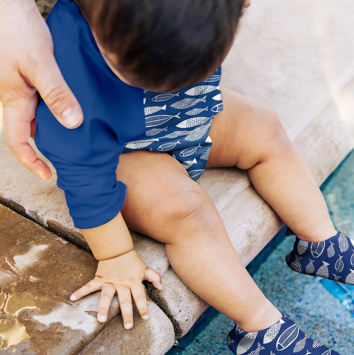 Eco Pull-Up Swim Diaper - Blue Fish - 24mo