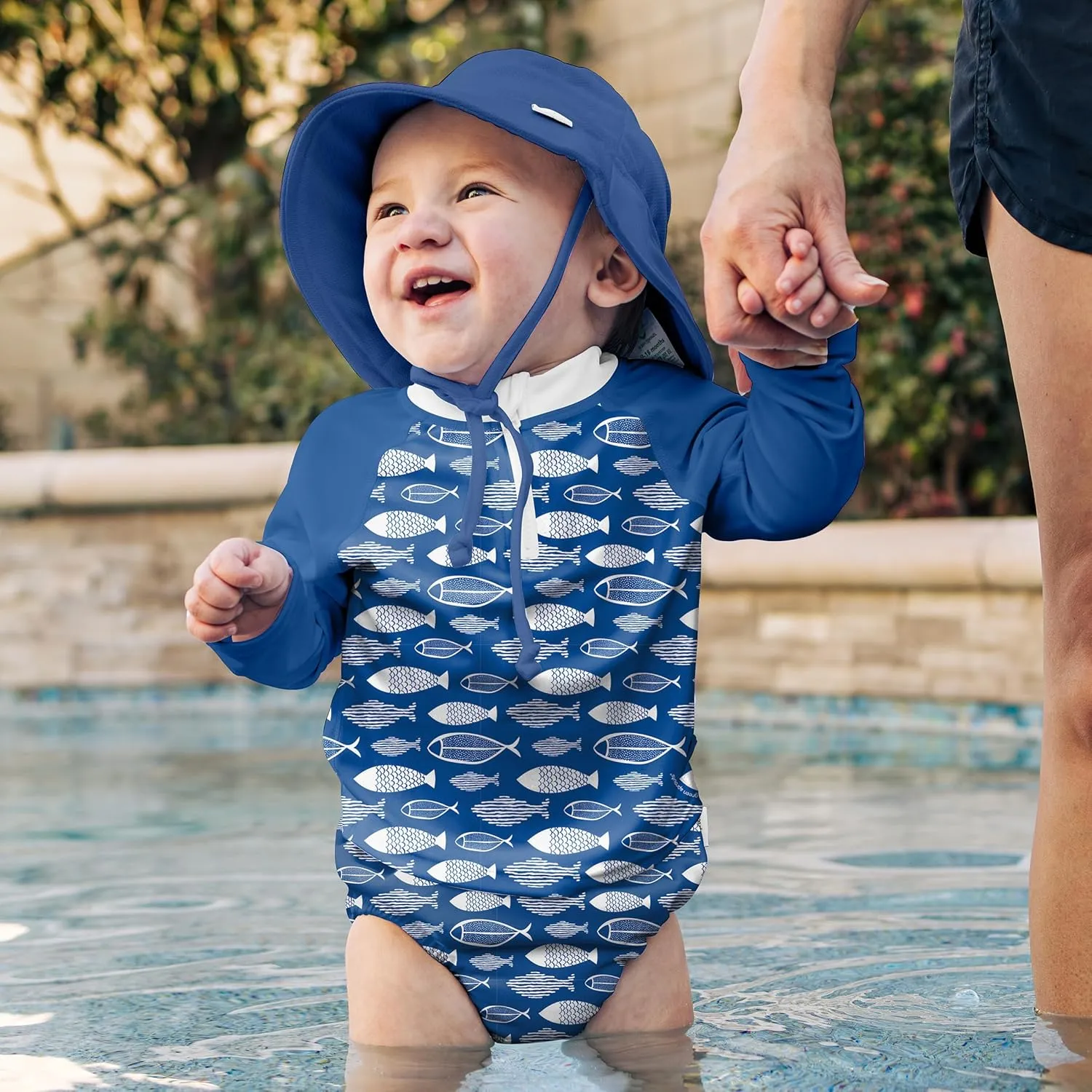 Eco Pull-Up Swim Diaper - Blue Fish - 24mo