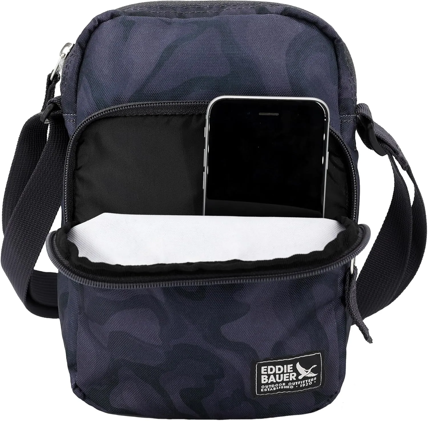 Eddie Bauer Jasper Crossbody Bag | Everyday Carry | Lightweight | Travel | Adjustable | 3L, Frost Gray, One Size