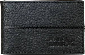 Eddie Bauer Men Signature Leather Money Clip Card Case Wallet
