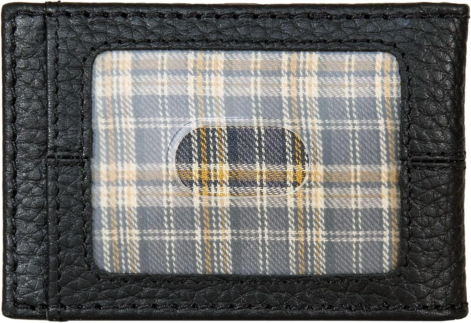 Eddie Bauer Men Signature Leather Money Clip Card Case Wallet