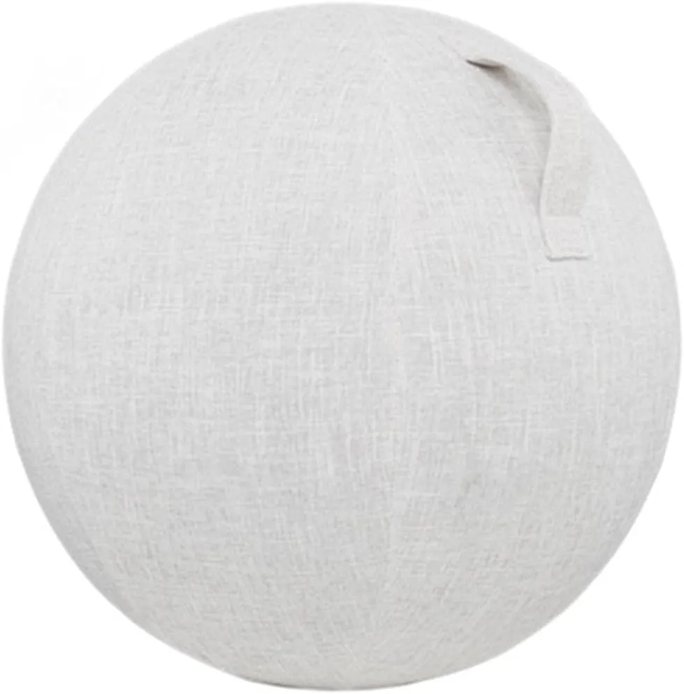 EKDJKK Balance Ball with Handle & Protective Skin, Foldable & Lightweight, Anti-Scratch - Beige, 55cm