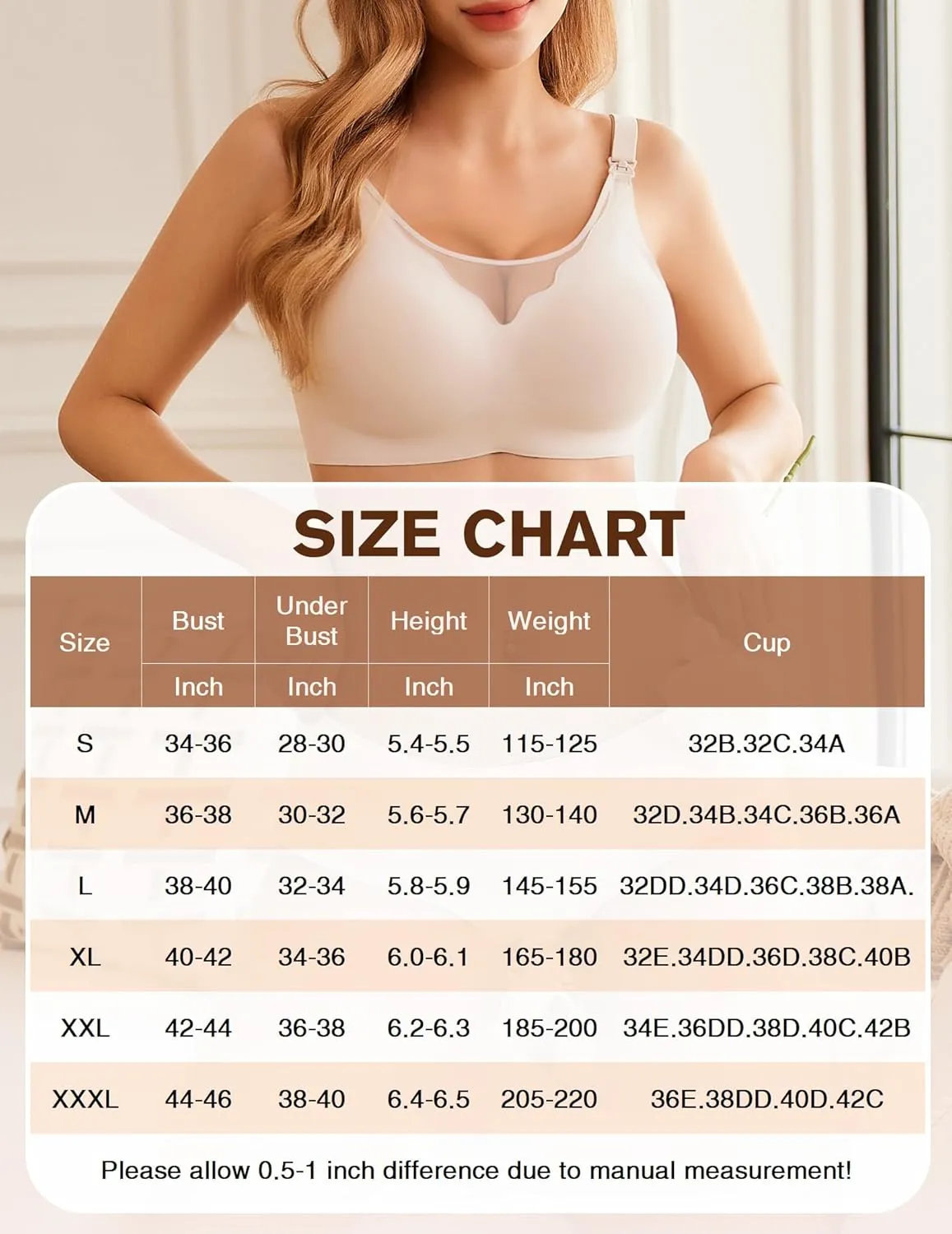 Ekouaer Women Mesh Support Nursing Bra Seamless Ultra Soft Maternity Bras Pregnancy Sleep Bralette with Extra Extenders