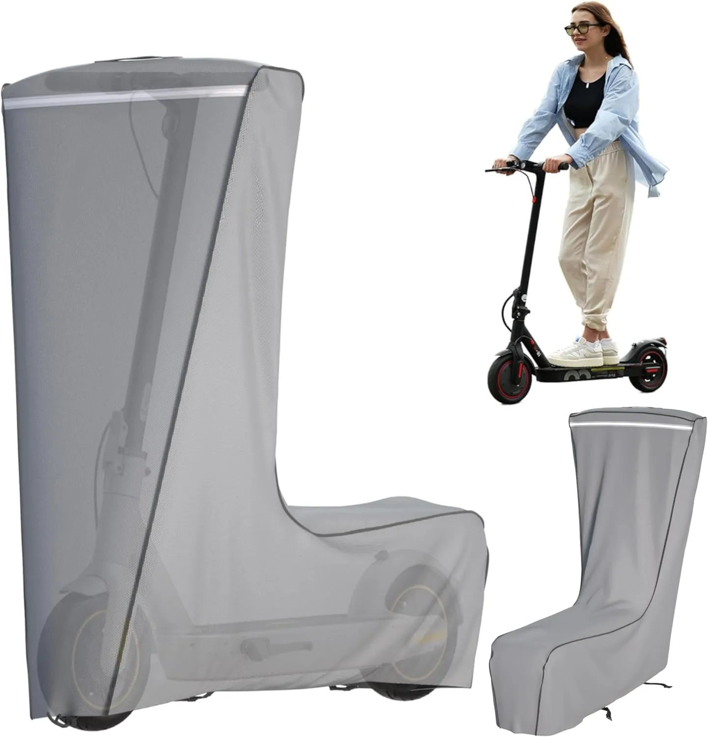 Electric Scooter Cover,1680D Heavy Duty Waterproof and Dustproof Oxford Cloth, UV Resistant & Anti-Scratch, Includes Storage Pouch,A Better Fitting Electric Scooter Cover (45x8x47)
