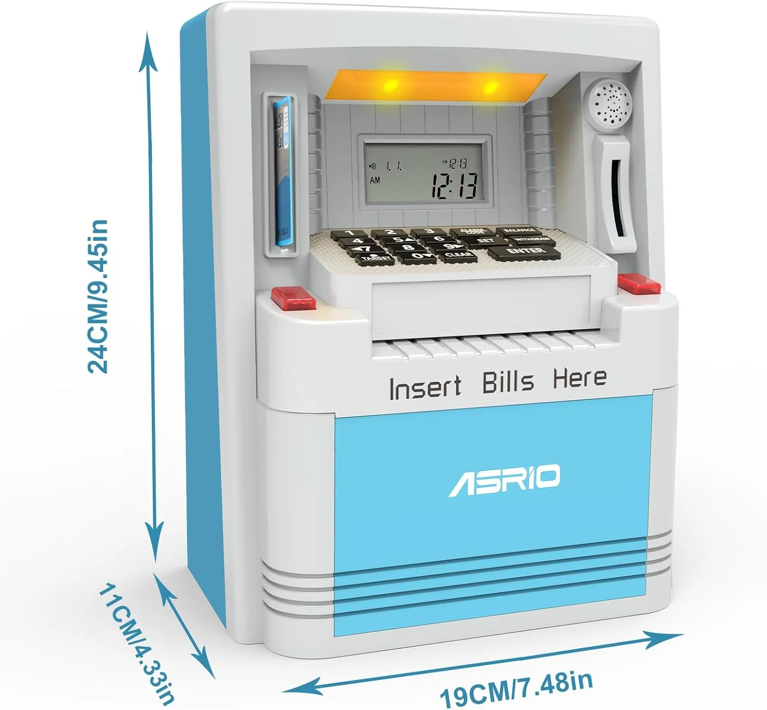 Electronic Piggy Bank for Kids, Cash Coin Can ATM Bank, Kids Banks for Real Money, Electronic ATM Machine Password Cash Coin, Toys for Ages 6-13 Piggy Bank, Electronic Savings Safe