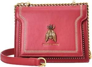 Elegant Bee Patch Crossbody Bag for Women,Vintage Bee Single Shoulder Handbag,Shoulder Bag with Metal Chain Strap.