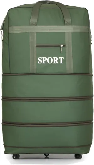 Ellniges]【Foldable Luggage Bag for Long-Distance Travel with Large Capacity, Spinner Wheels – Perfect for Students, Waterproof Oxford Material