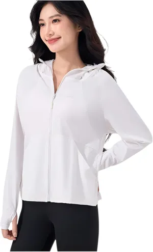 Ellniges]Stylish Women's Outdoor Protection Jacket - Lightweight, Breathable UV Blocker with Thumb Holes & Detachable Hood for Beach & Daily Wear【UV Protection】【Quick-Dry】