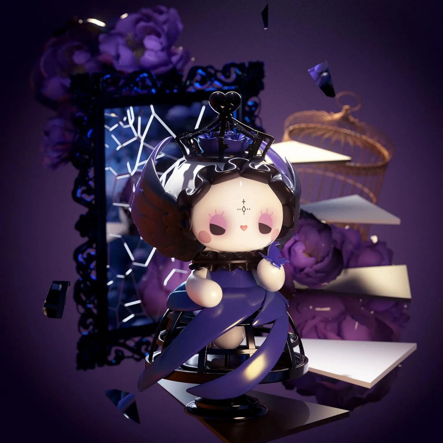 Emma Frostveil Villa Series Mystery Box Blind Toys Birthday Room Desktop Decoration Action Figure Confirm Style - Caged Vermilion Bird