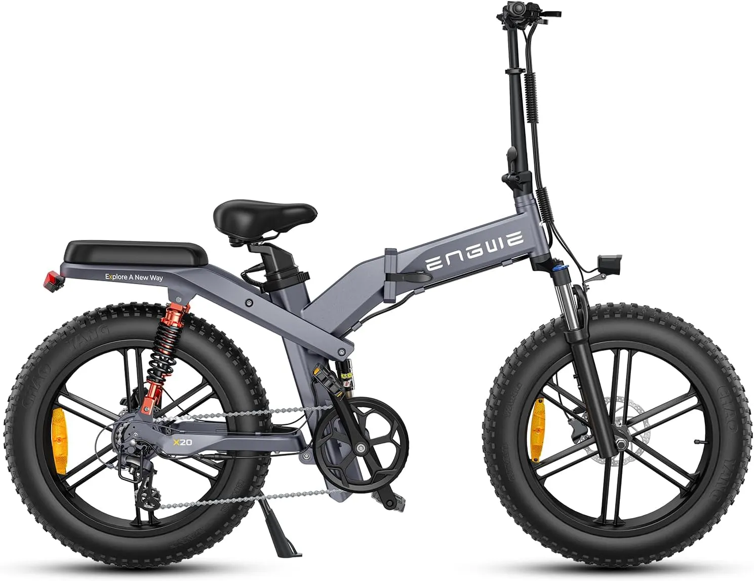 ENGWE X20 X24 Fat Tire Electric Bike, 1000W(Peak) Motor Ebike for Adults,95 Miles 31MPH 20''24'' Mountain Ebike，48V19.2A(29.2Ah-Dual Battery Option),All Terrain