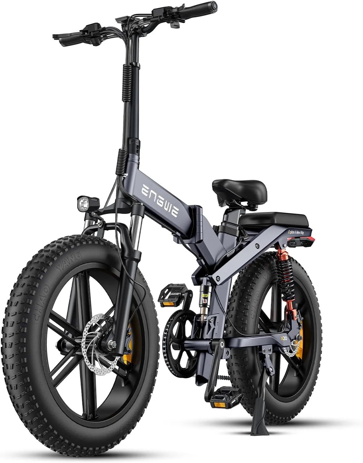 ENGWE X20 X24 Fat Tire Electric Bike, 1000W(Peak) Motor Ebike for Adults,95 Miles 31MPH 20''24'' Mountain Ebike，48V19.2A(29.2Ah-Dual Battery Option),All Terrain