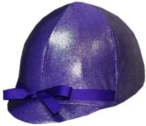 Equestrian Riding Helmet Cover - Holographic Purple
