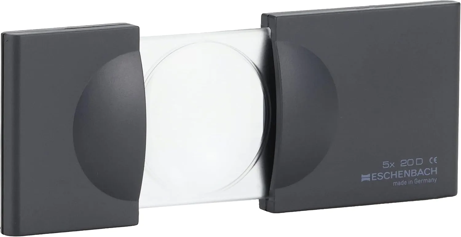 Eschenbach 1711 ESCHENBACH Pocket Magnifier Slide-Out Magnifying Glass 5X Made in Germany